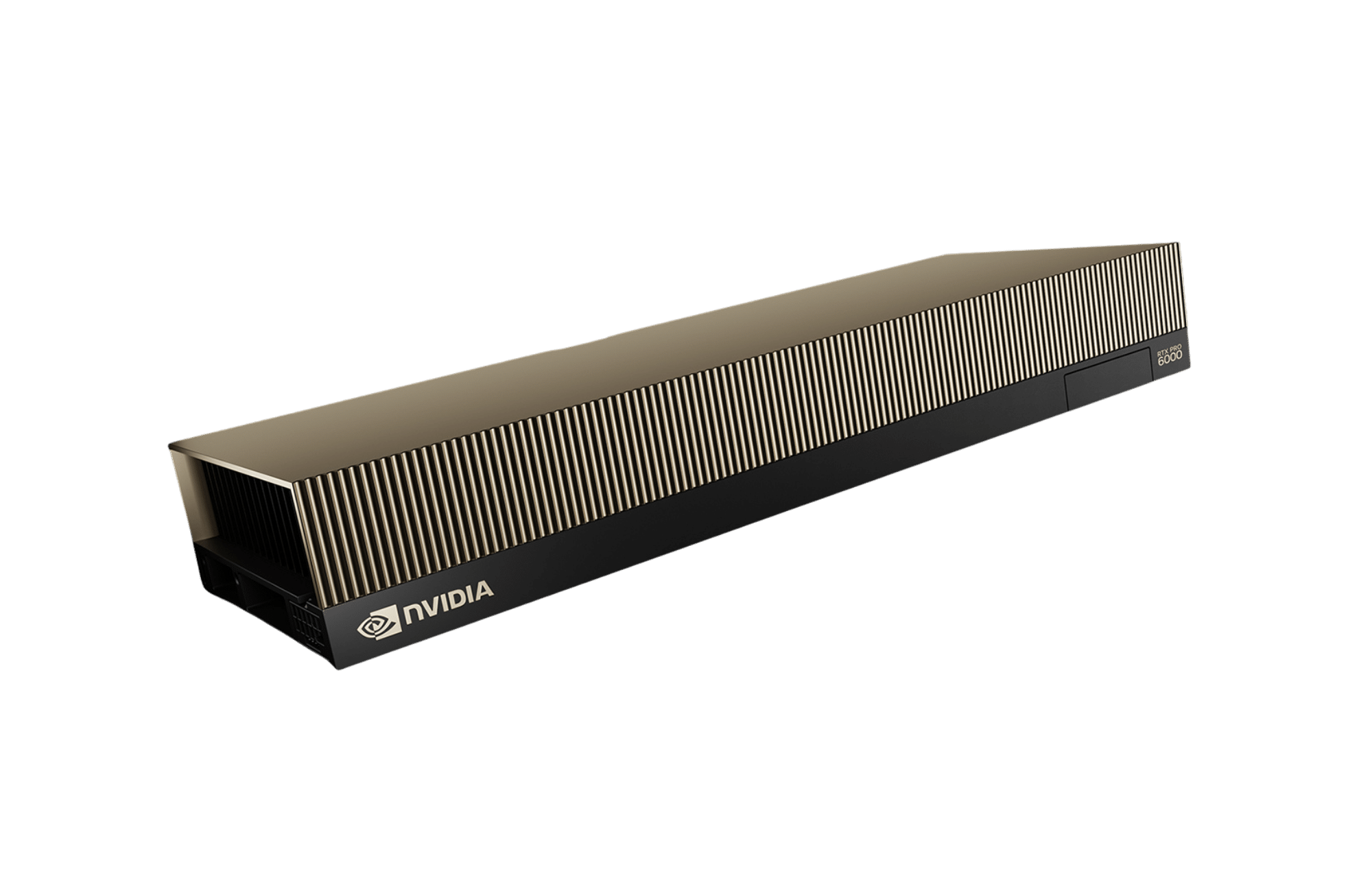 Image of the NVIDIA RTX 6000 Pro Server Edition with a transparent background.